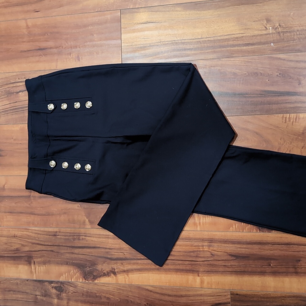 Navy blue wide leg pants